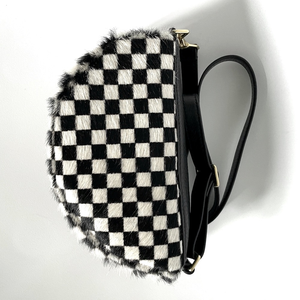 PRIMECUT BUM BAG Checkered Cowhide NWT - Picture 2 of 8